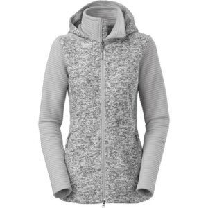 The North Face Indi Fleece Hooded Jacket Light Gray Small